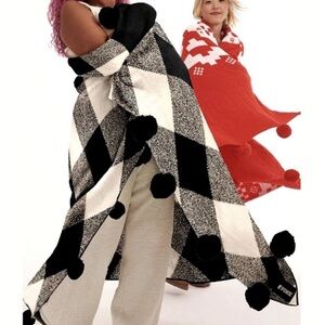 Victoria’s Secret Black and White Checkered Coat